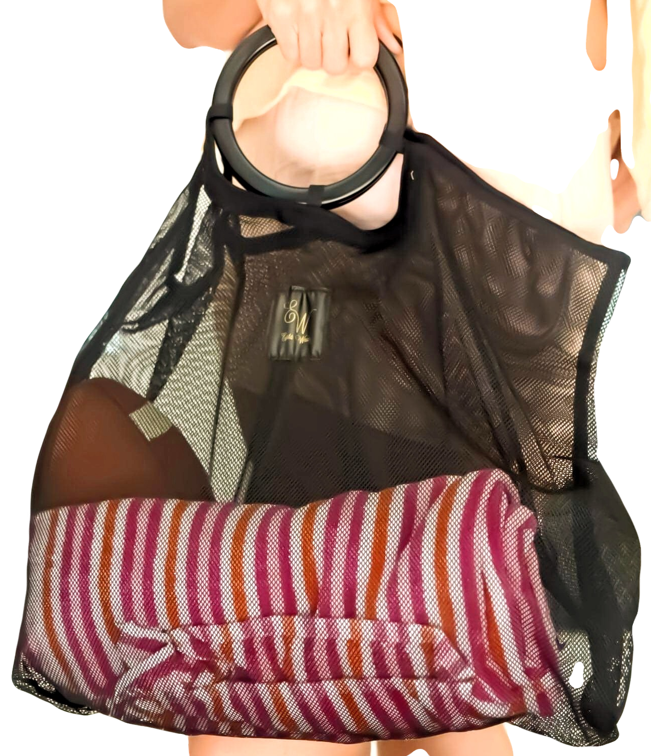 Beach ME! Large Lightweight Tear Resistance- Mesh Beach Bag image 0